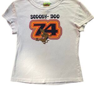 Y2K Vintage Scooby Doo Baby Tee 75 glitter graphic 00s juniors large